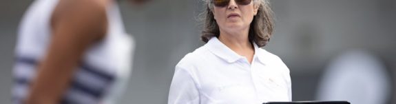 Female official with a clipboard